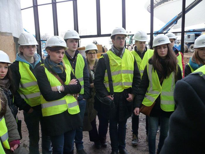 studenci WST na budowie MIĘDZYNARODOWEGO CENTRUM KONGRESOWEGO w Katowicach