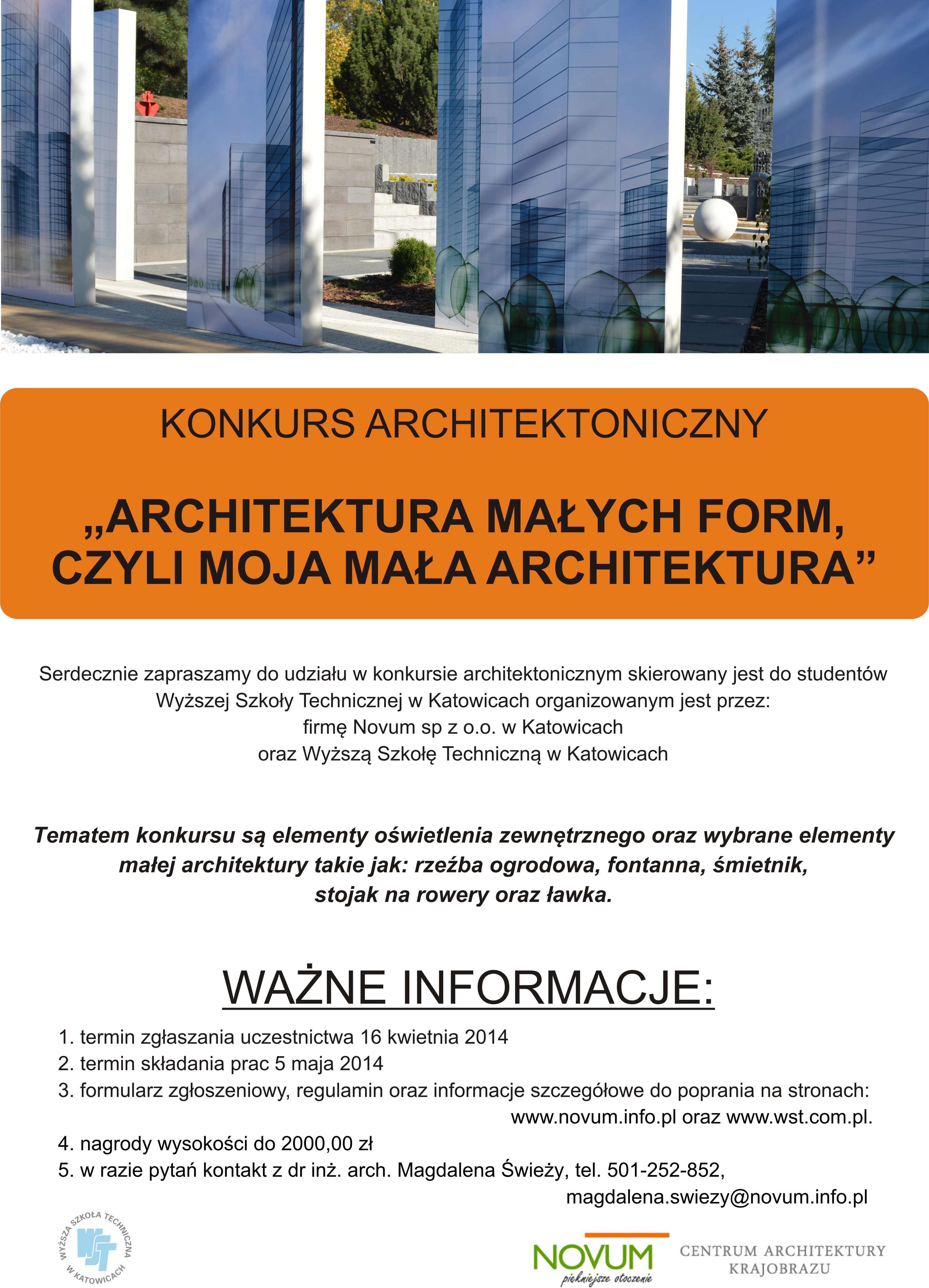 Konkurs architektoniczny pt. „ Architektura małych form czyli moja mała architektura”