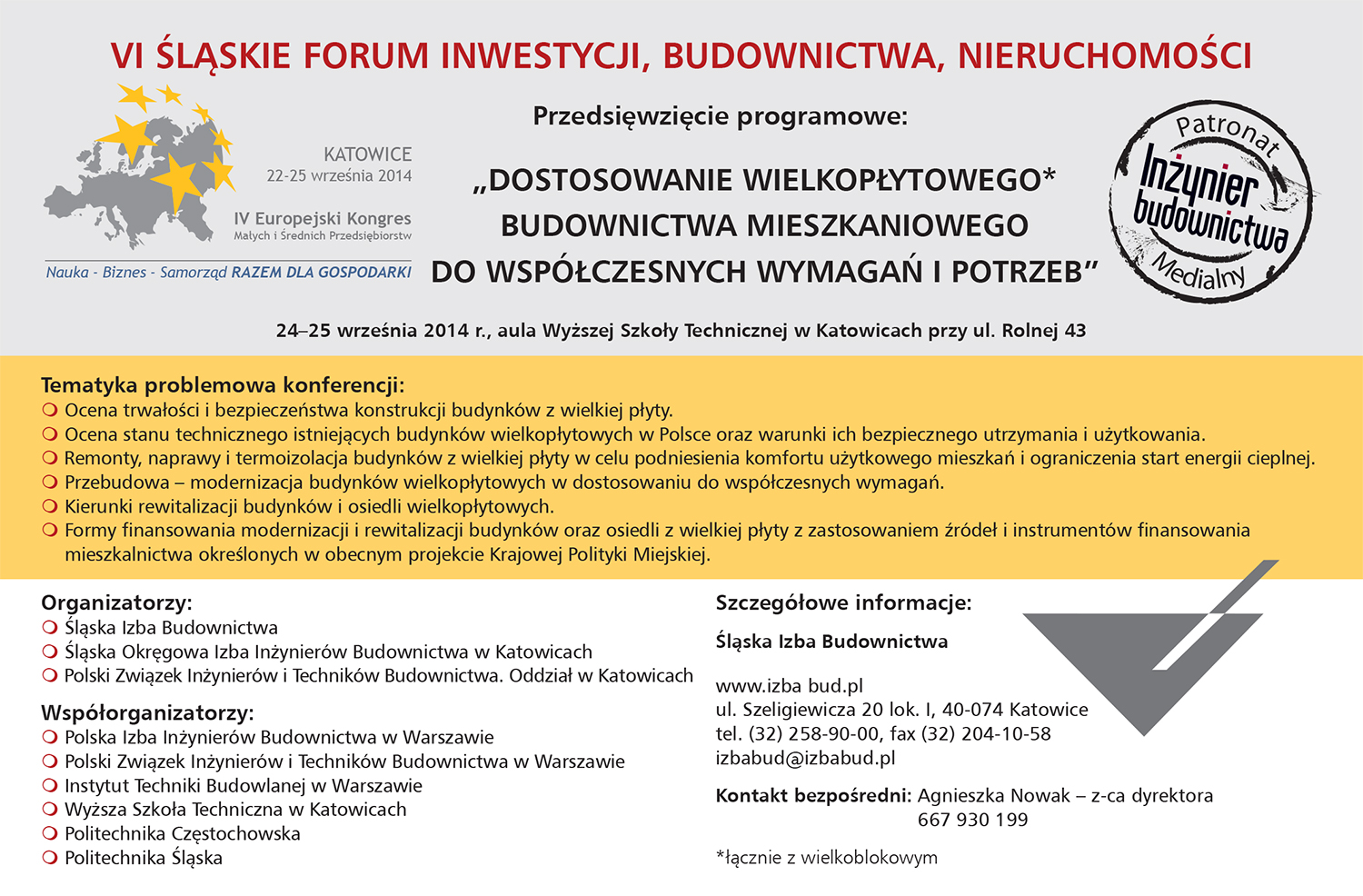 VI. Śląskie Forum Inwestycji, Budownictwa, Nieruchomości