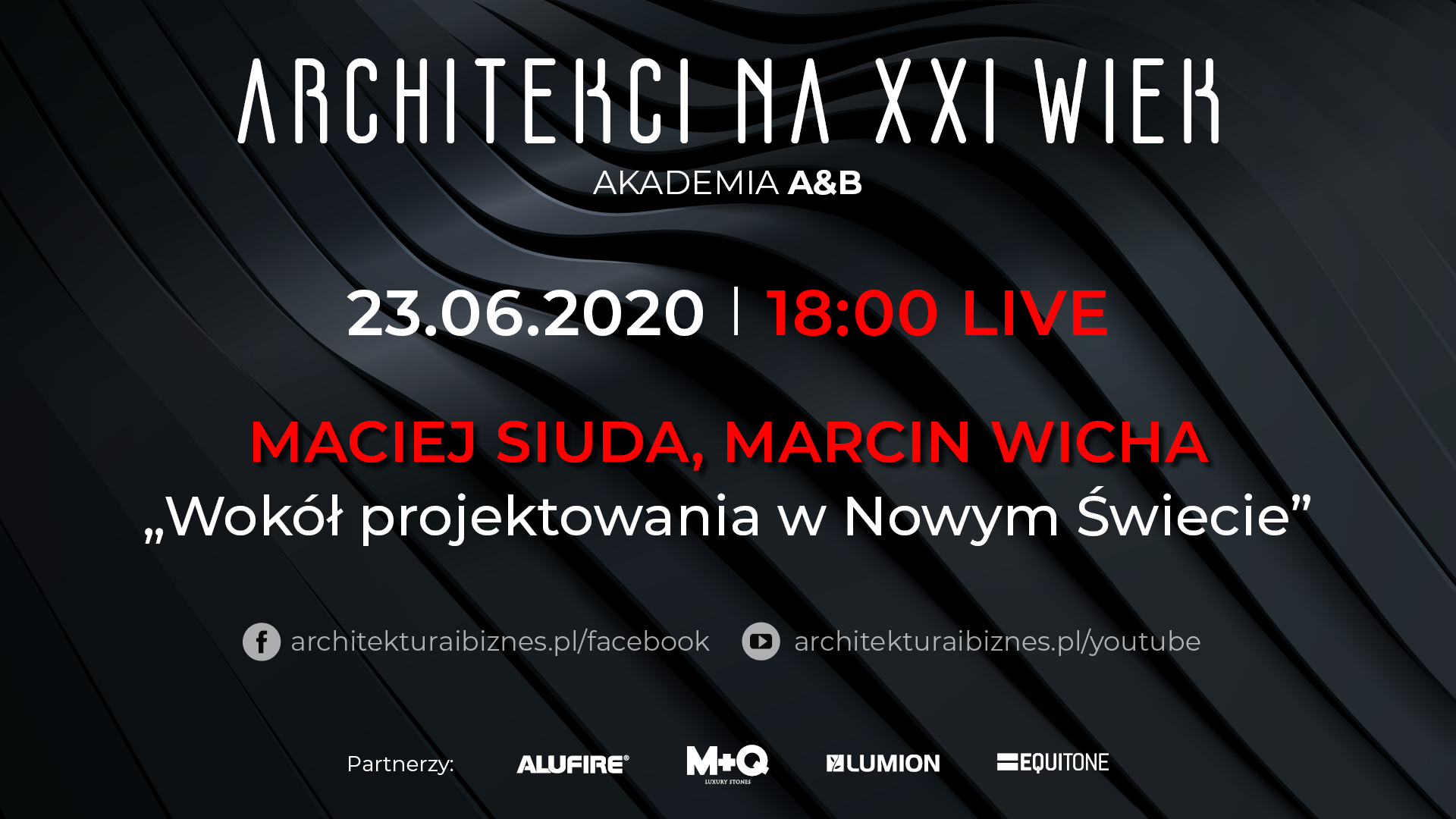 „Architekci na XXI wiek. Architektura jutra” to cykl spotkań online z wybitnymi osobowościami polskiej sceny architektonicznej organizowanymi przez redakcję Architektura&Biznes